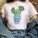 Summer Fashion Shirt Love Is Cike a Cactus T Shirt Women Tops Base O-neckwhite Tees Funny Lnteresting Girls Tshirt Gothic